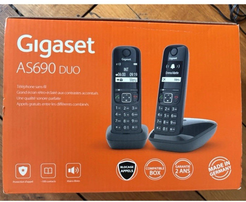 Téléphone duo gigaset as690 - téléphone,